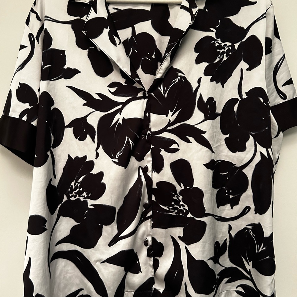 Floral Black and White Women's Pyjamas